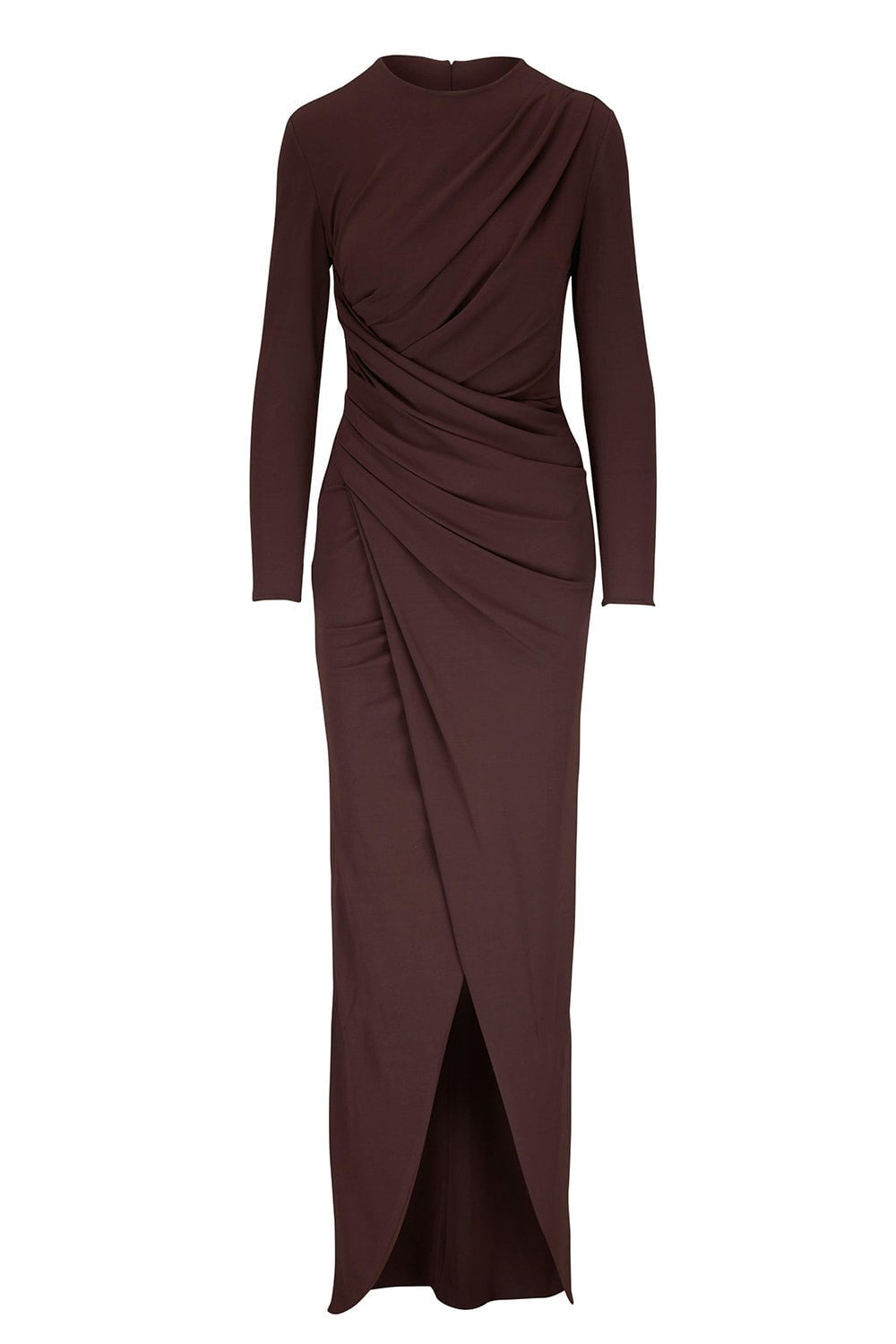 Ruched Long Sleeve Gown