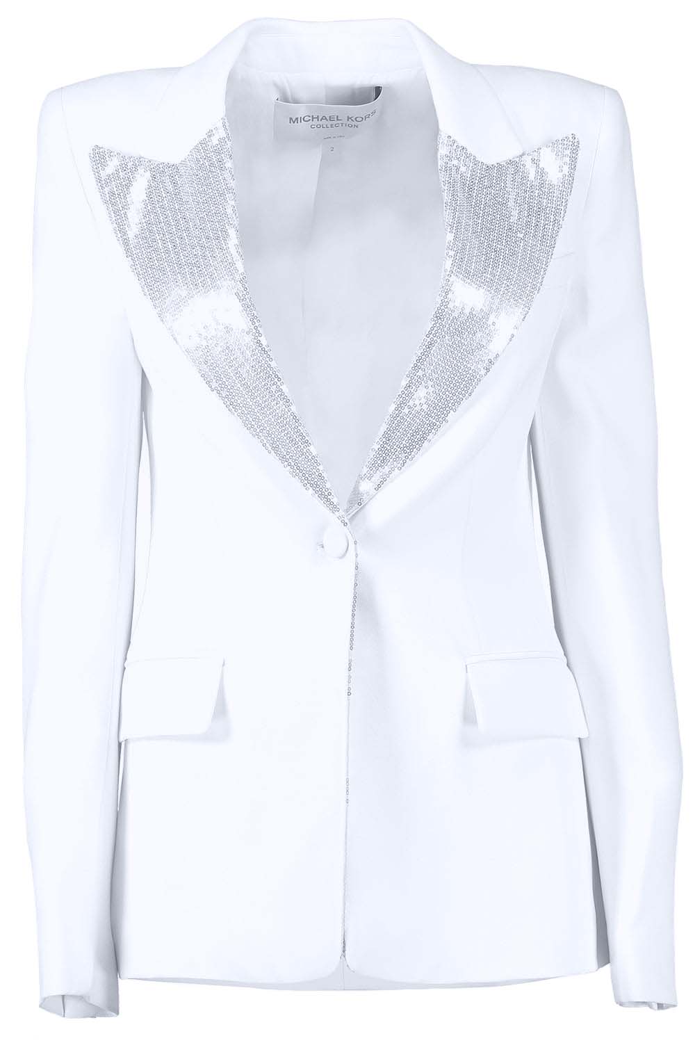 Buy Michael Kors Embellished Crepe Blazer, Black Color Women