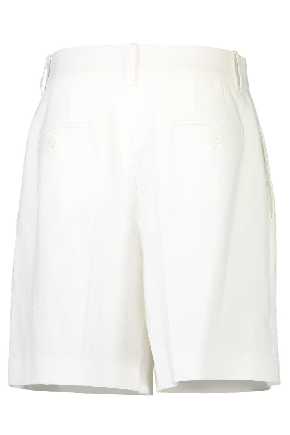 Pleated Trouser Shorts-OPTIC WH-2-CLOTHINGPANTSHORT-MICHAEL KORS COLLECTION