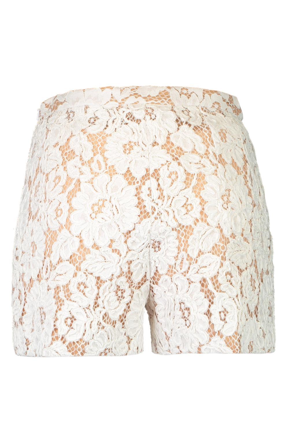 Embroidered Floral Shorts-OPTICWHT-2-CLOTHINGPANTSHORT-MICHAEL KORS COLLECTION