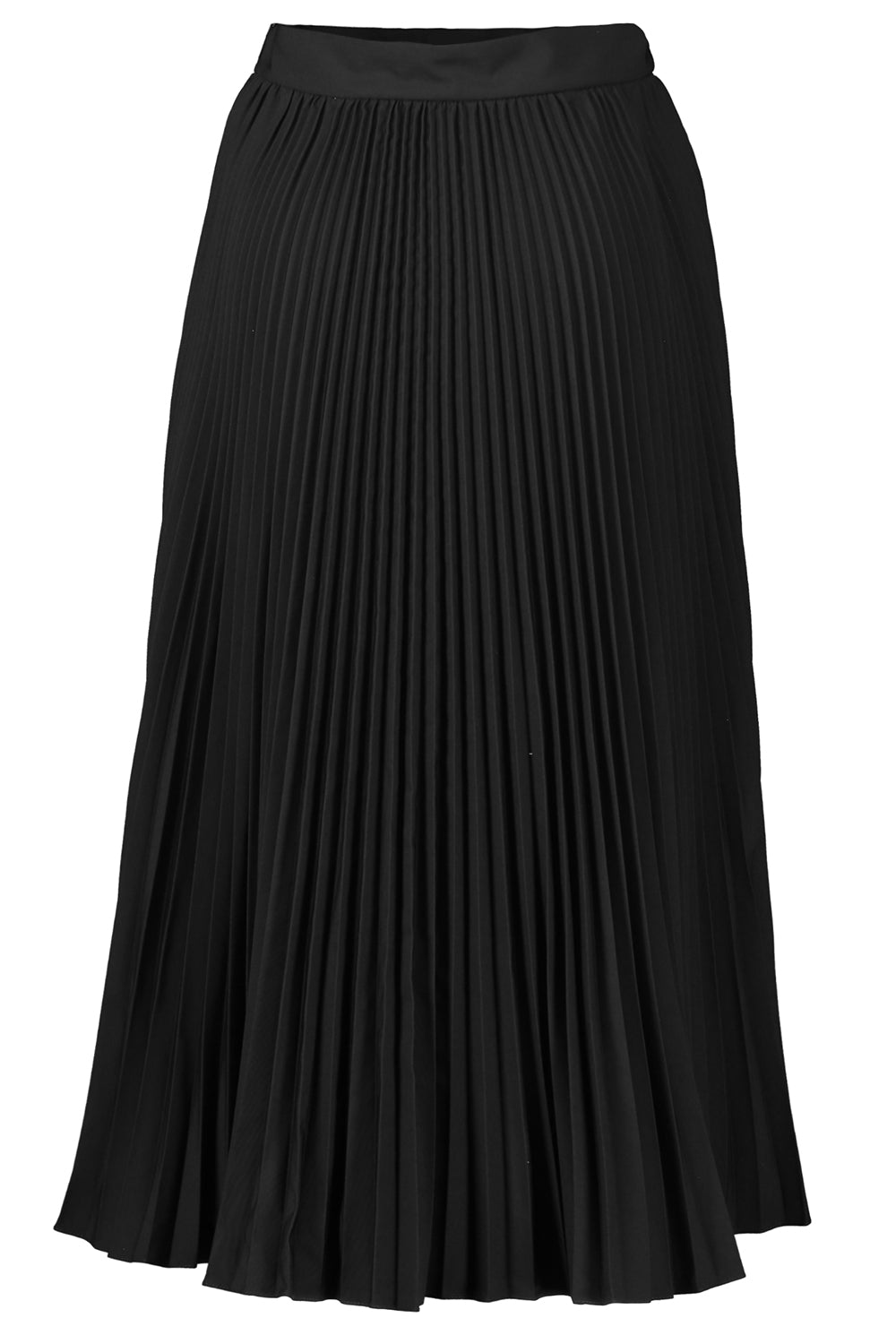 Pleated Slit Skirt-BLACK-0-CLOTHINGSKIRTMIDI-MICHAEL KORS COLLECTION