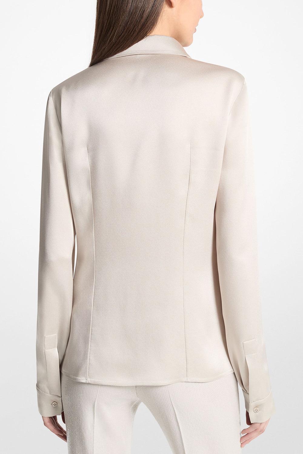 Hansen Button Front Shirt-OYSTER-2-CLOTHINGTOPBLOUSE-MICHAEL KORS COLLECTION