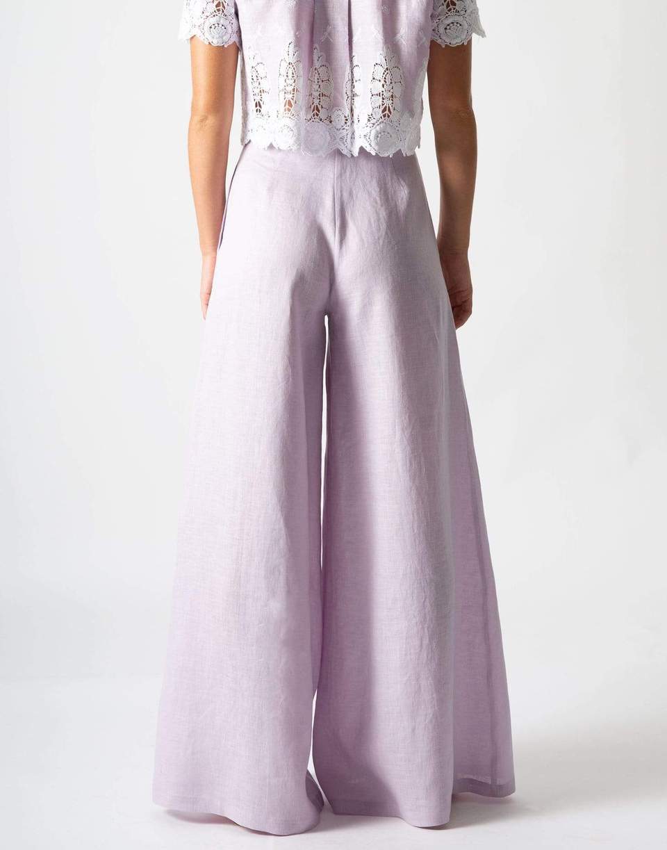 MIGUELINA-Pamela Side Zip Wide Leg Pant-