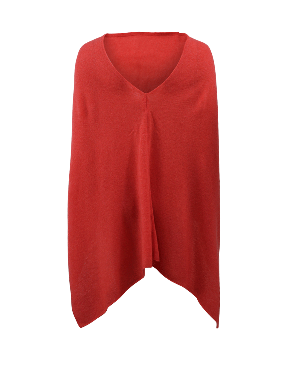 MINNIE ROSE-Ruana Poncho - Coral-CORAL