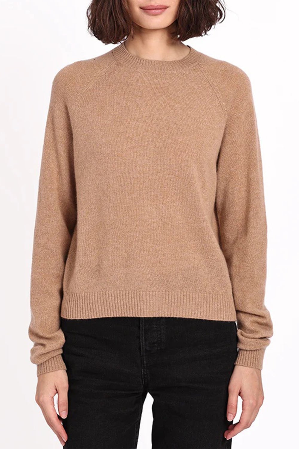 MINNIE ROSE-Classic Crewneck - Camel-
