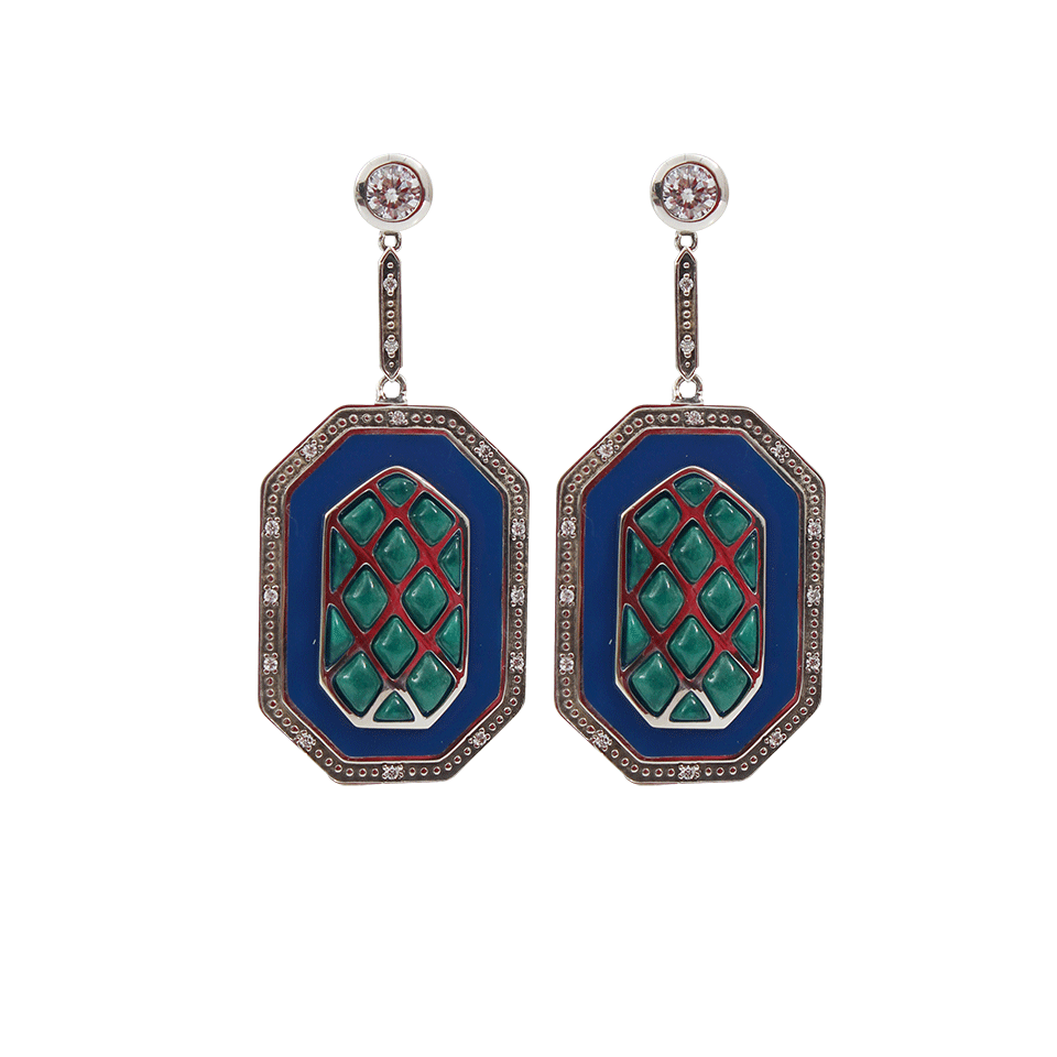 MIRIAM SALAT-Window Earrings-GRN/BLUE