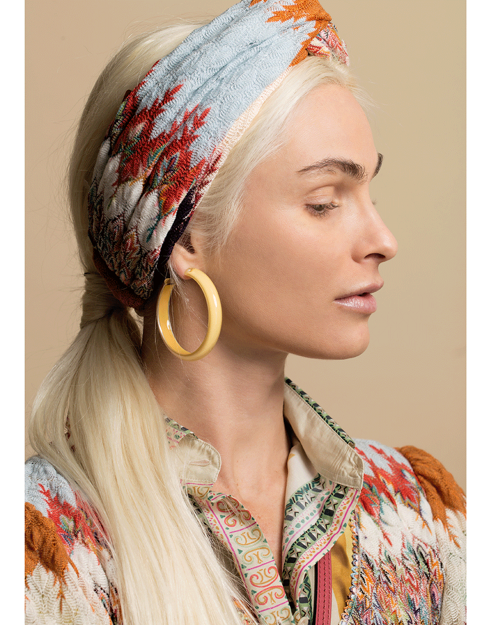 MISSONI-Multicolor Double Headband-BLU/ORNG