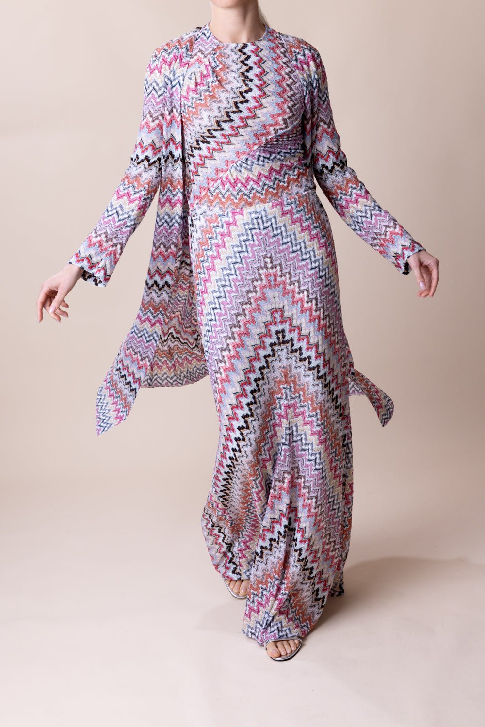 MISSONI-Maxi Skirt - Pink White-