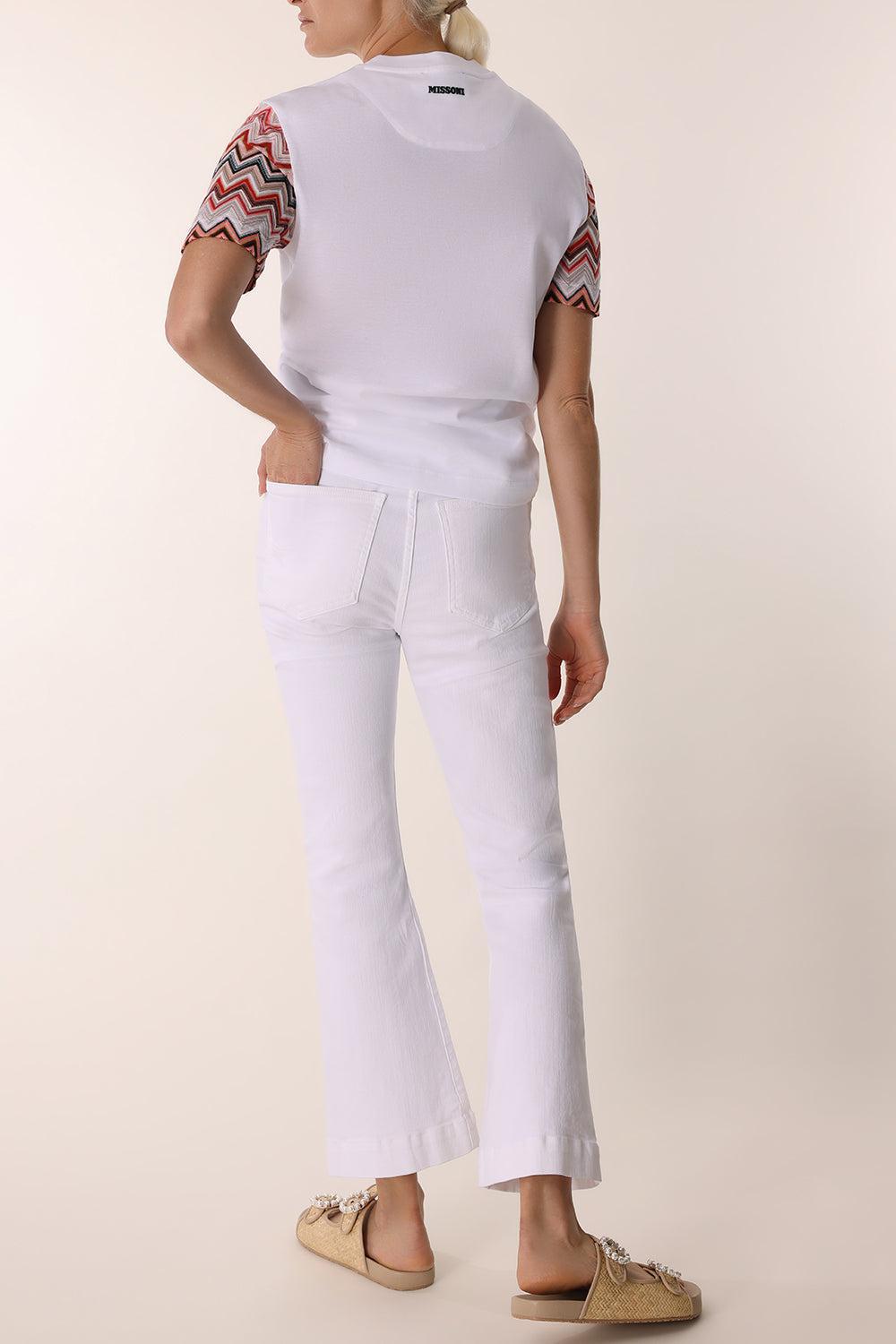 Multi Tones Short Sleeve tee-WHBKRDCR-XS-CLOTHINGTOPT-SHIRT-MISSONI