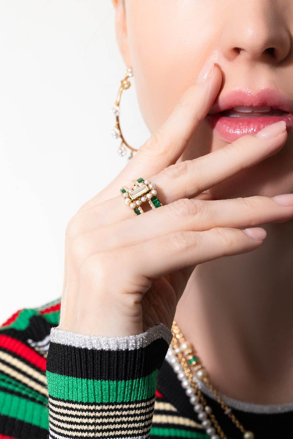 MOKSH-Emerald Kyto Ring-YELLOW GOLD