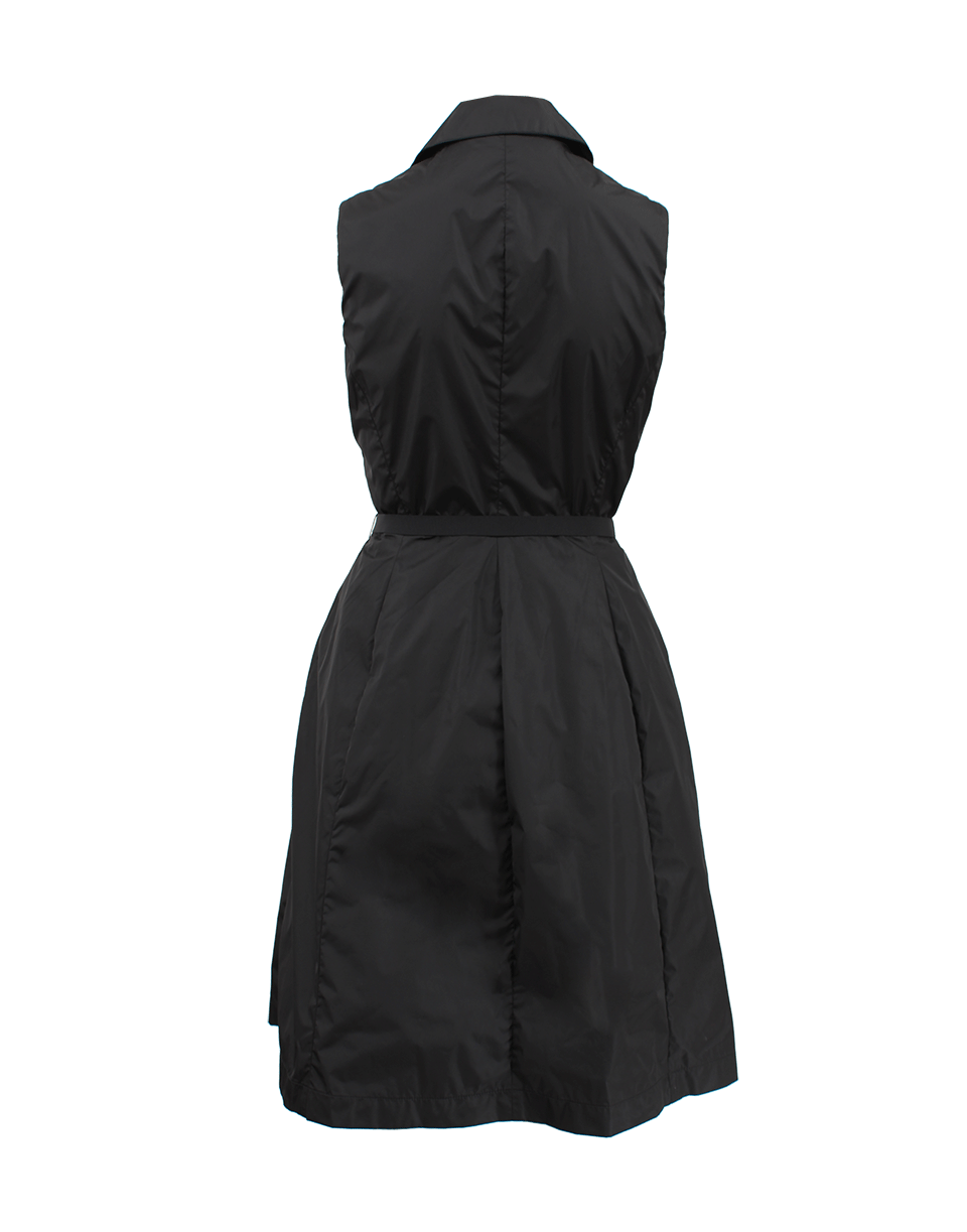 MONCLER-Zip Front Dress With Belt-