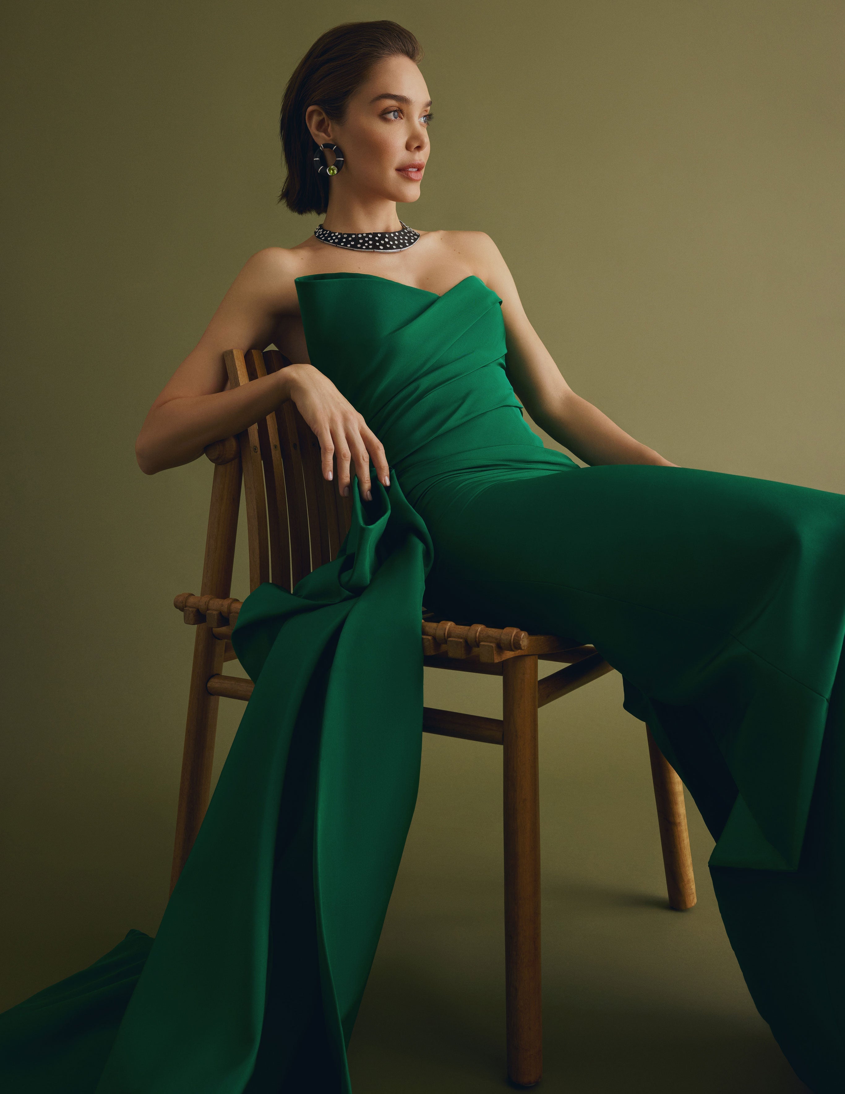Asymmetric Draped Column Gown Asymmetric Draped Column Gown
