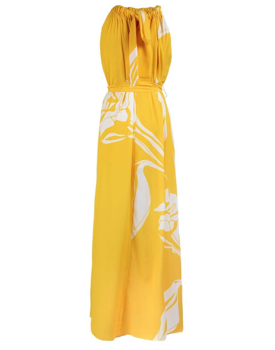 MONIQUE LHUILLIER-Sleeveless Tent Gown With Belt-