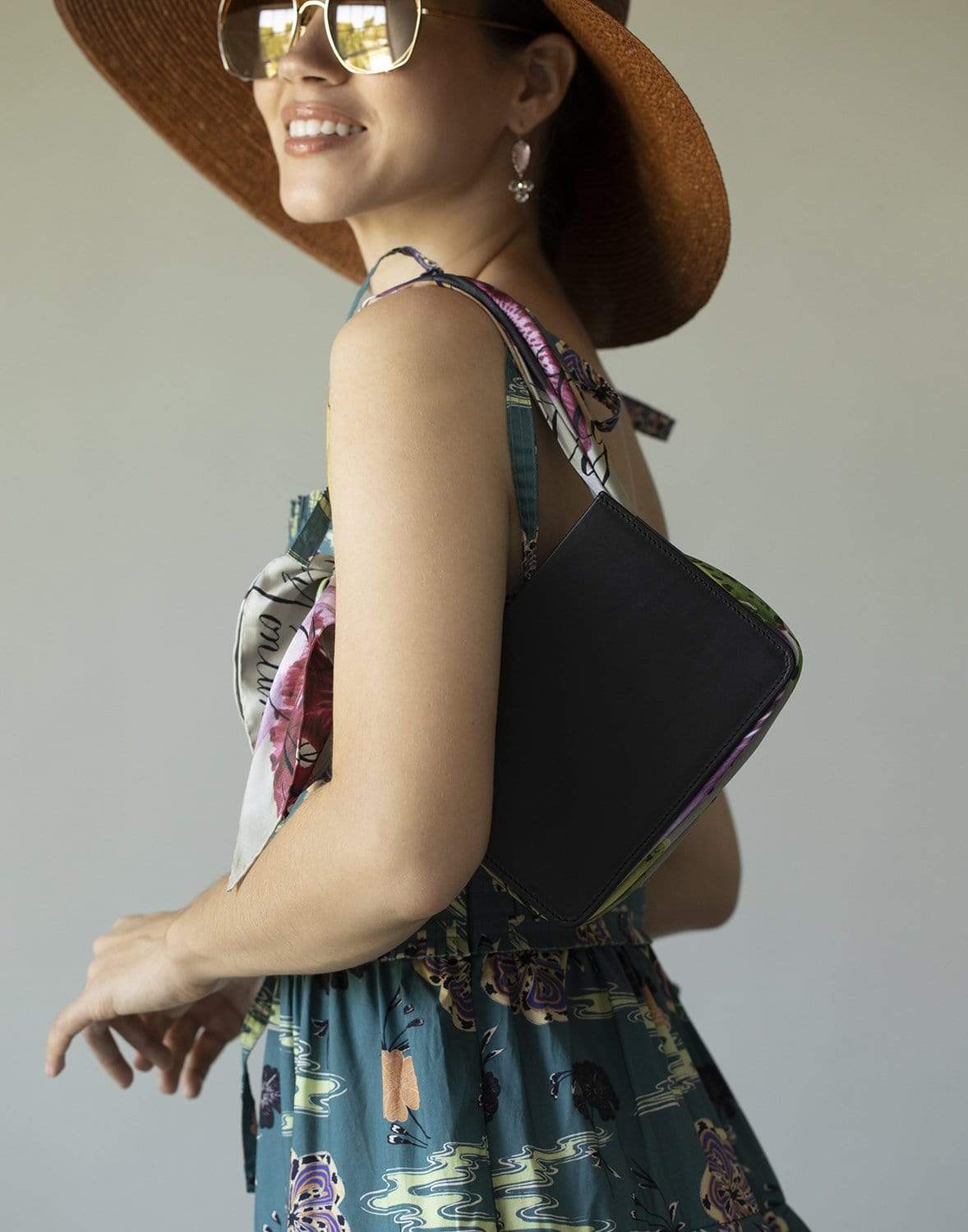 MONTUNAS-Mini Guaria Scarf Bag-BLACK