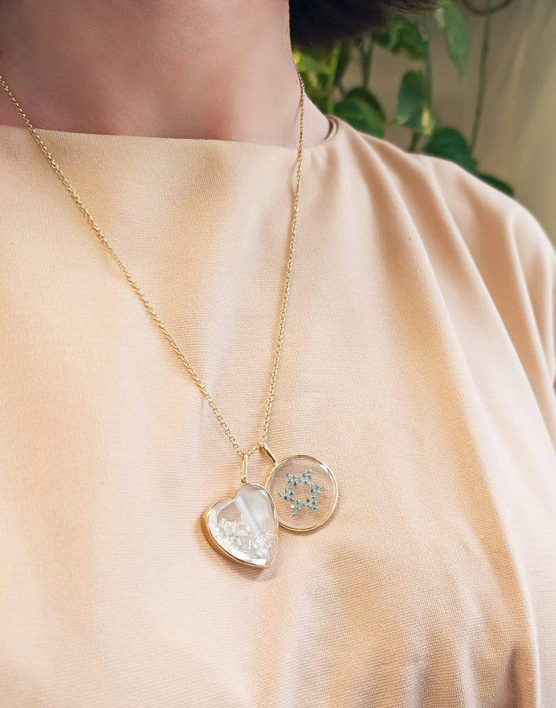 MORITZ GLIK-Large Vitrô Star of David Charm-YELLOW GOLD