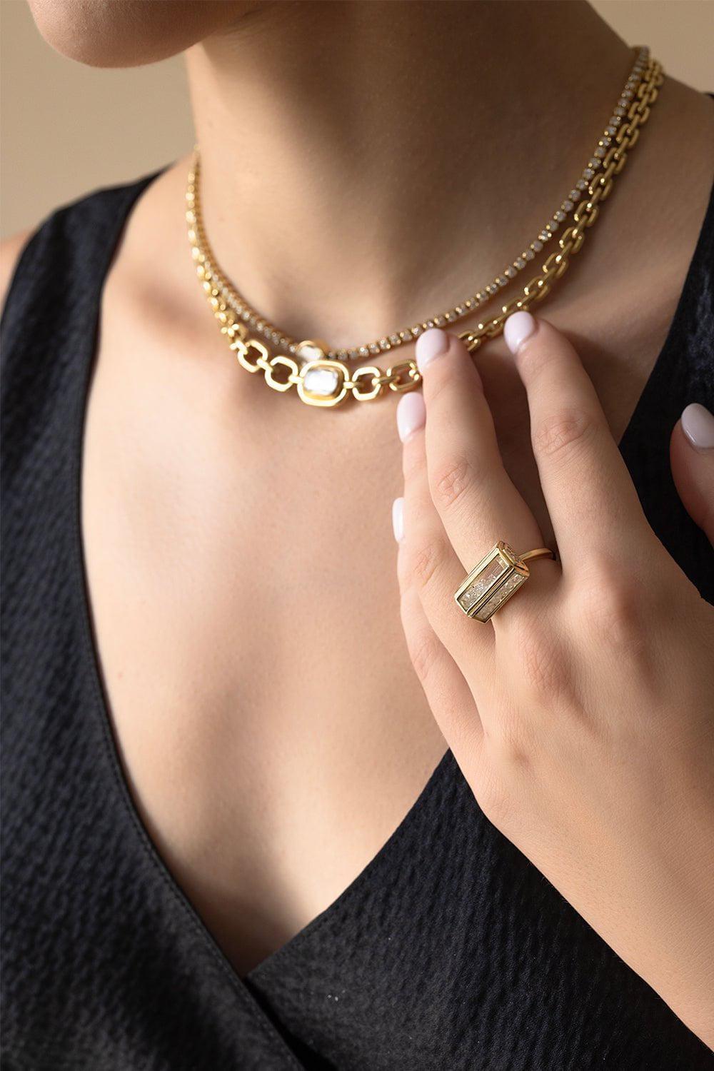 MORITZ GLIK-Bau Ring-YELLOW GOLD