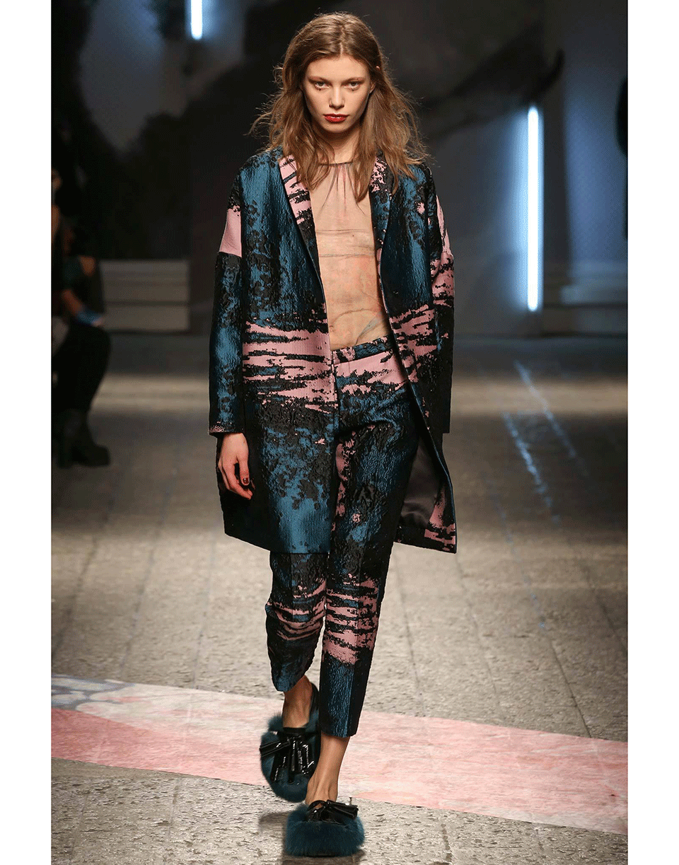 MSGM-Jacquard Textured Coat-