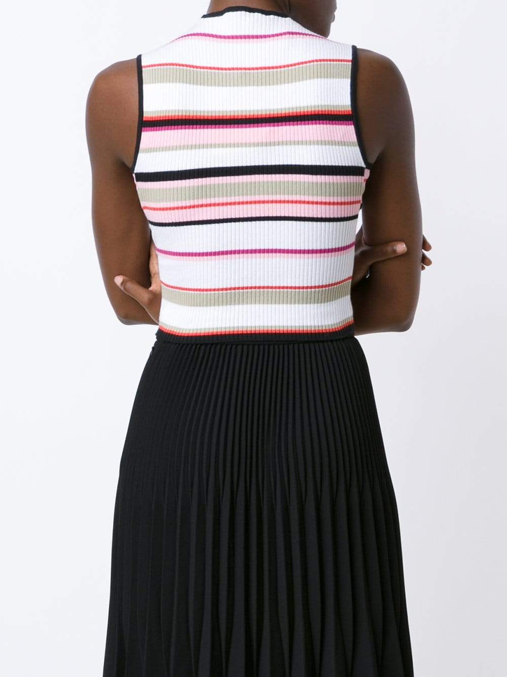 MSGM-Stripe Crop Top-