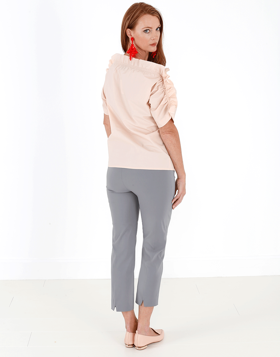 MSGM-Off Shoulder Ruffle Sleeve Blouse-