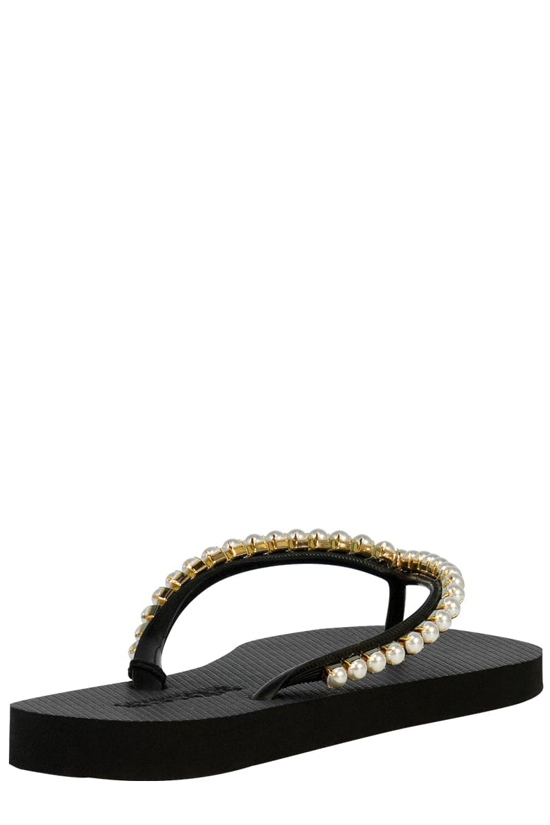 MYSTIQUE-Pearl Flip Flop - Black-