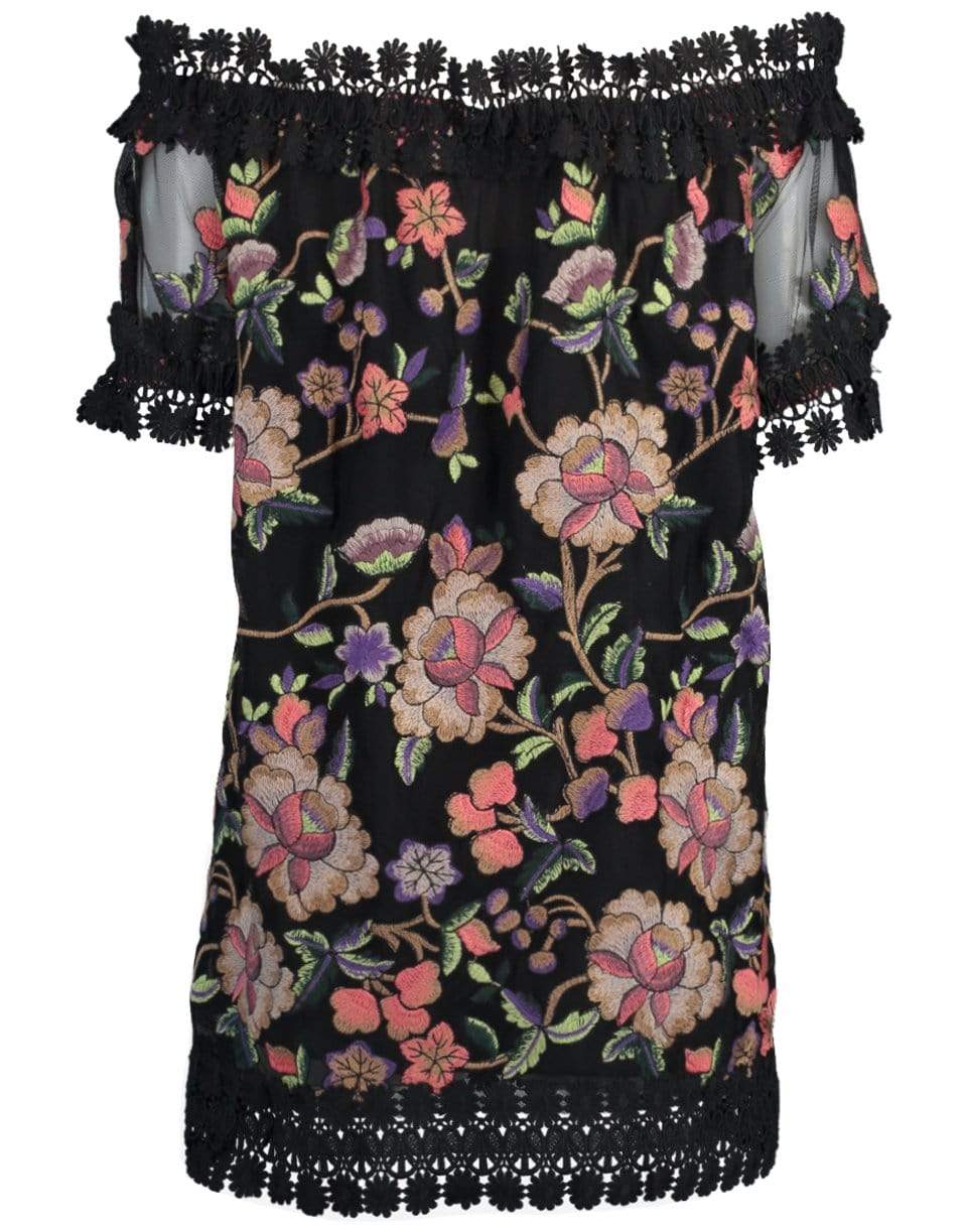 NAEEM KHAN-Off Shoulder Floral Blouse-