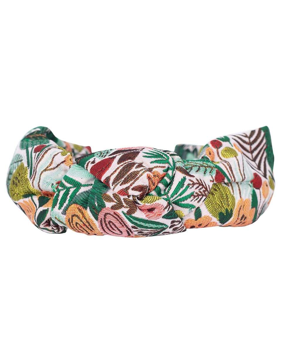 NAHMU-Top Knot Floral Headband-GREEN