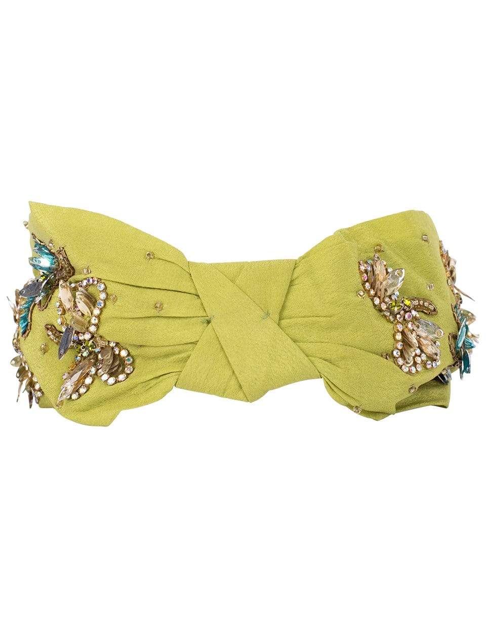 NAMJOSH-Dragonfly Embroidered Headband-GREEN
