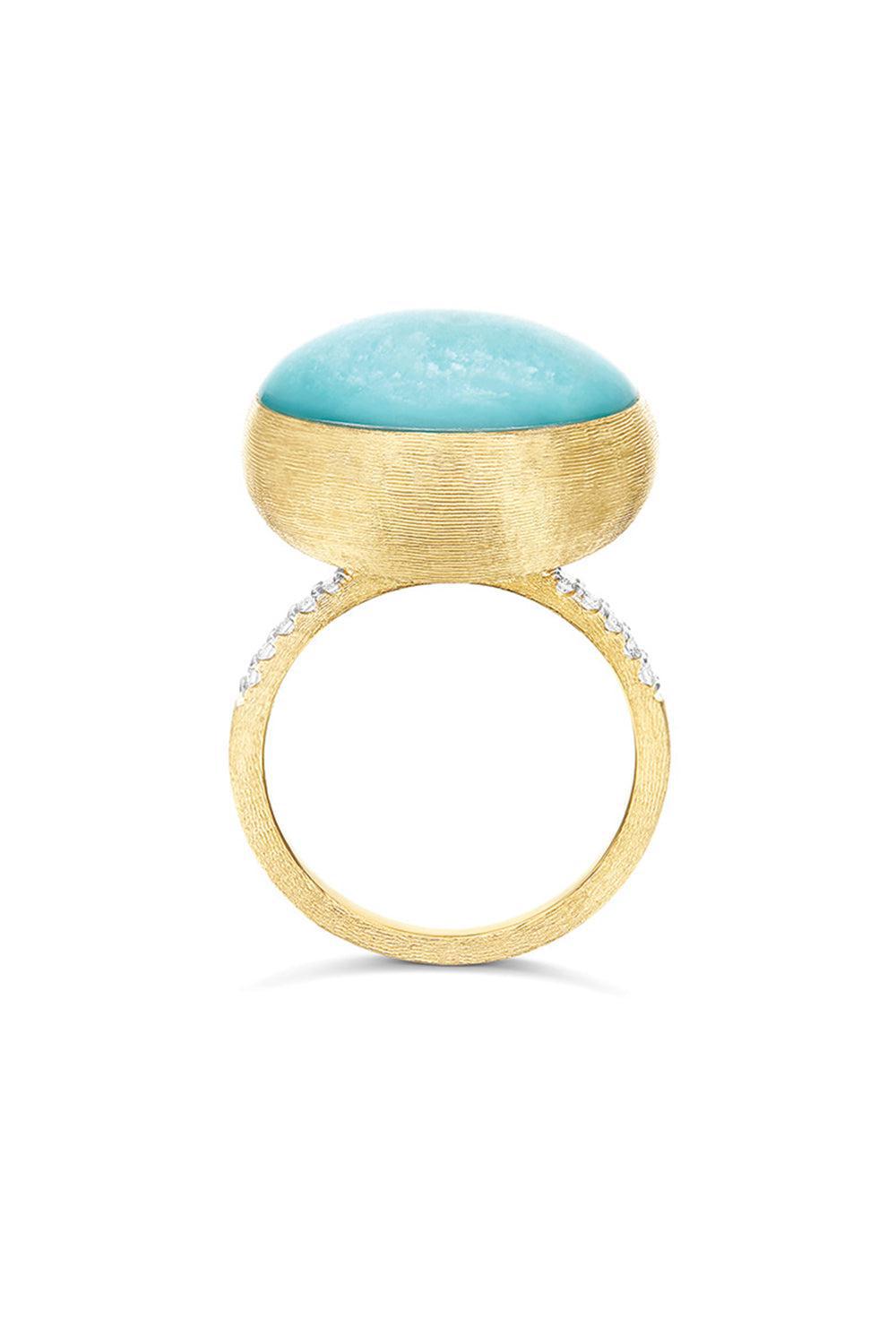 Large "Boules" Amazonite Ring-YELLOW GOLD-7-JEWELRYFINE JEWELRING-NANIS