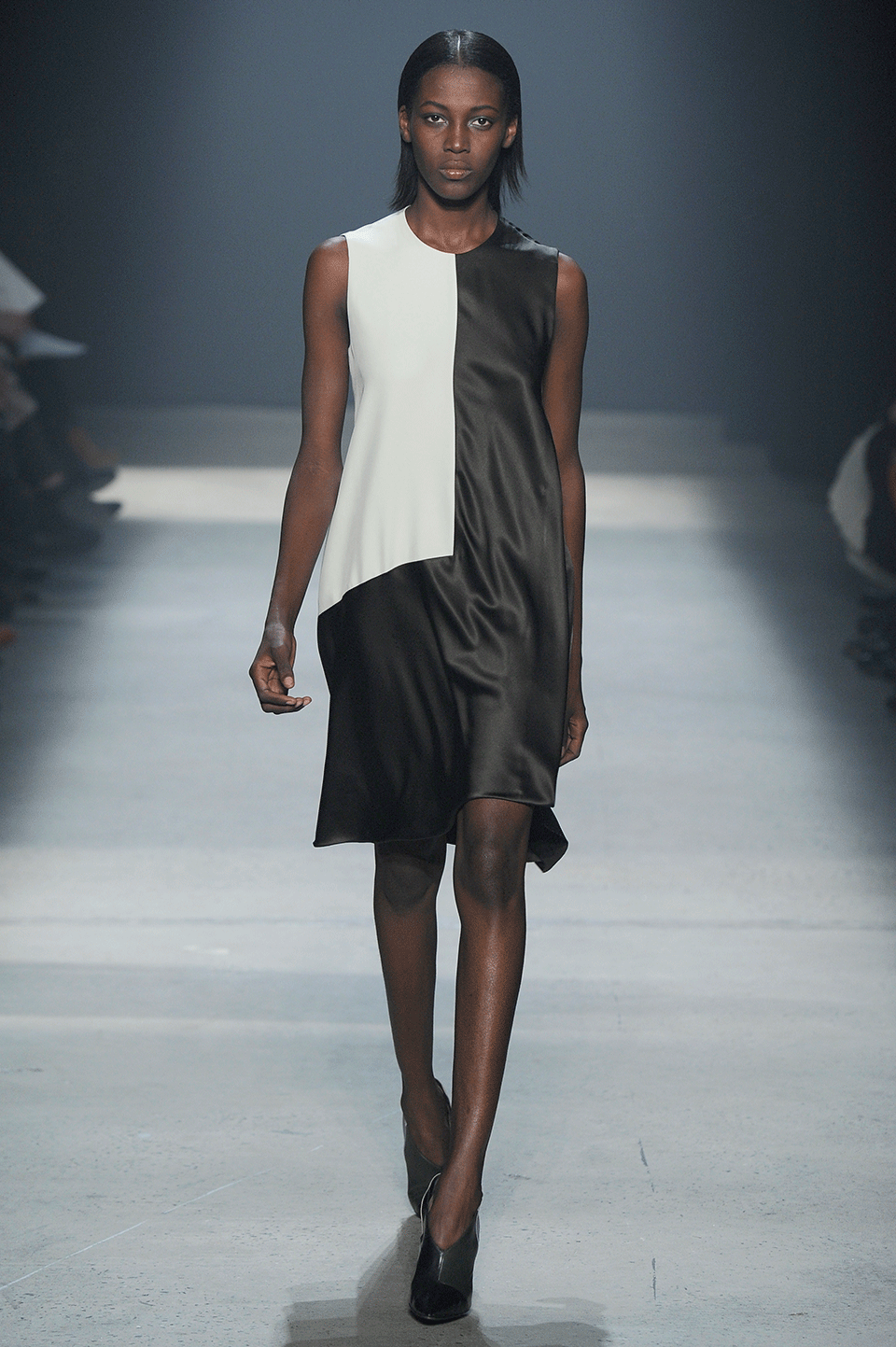 NARCISO RODRIGUEZ-Bi-Color Crew Dress-