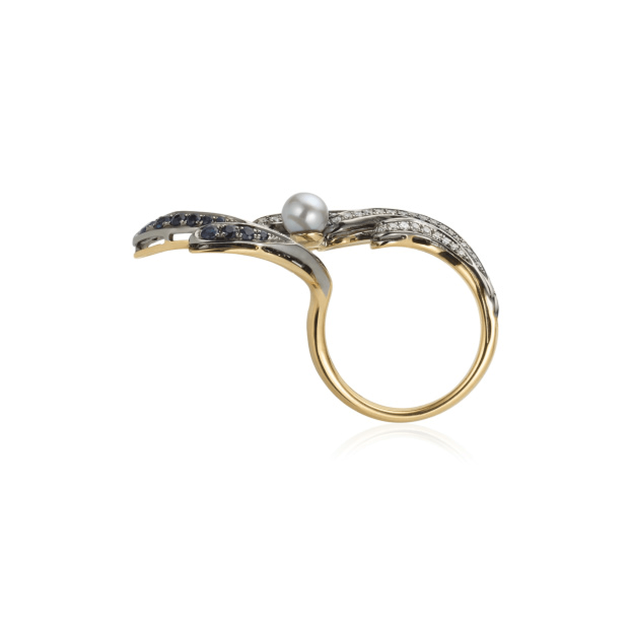 NICHOLAS LIU-Amara Pearl Ring-WHITE GOLD