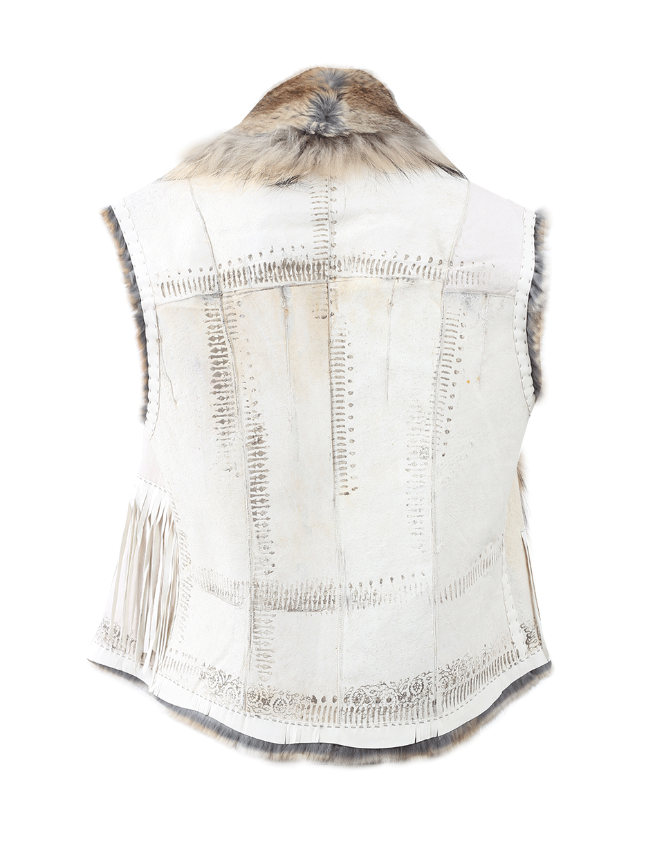 NIGEL PRESTON & KNIGHT-Rabbit Trim Vest-NATURAL