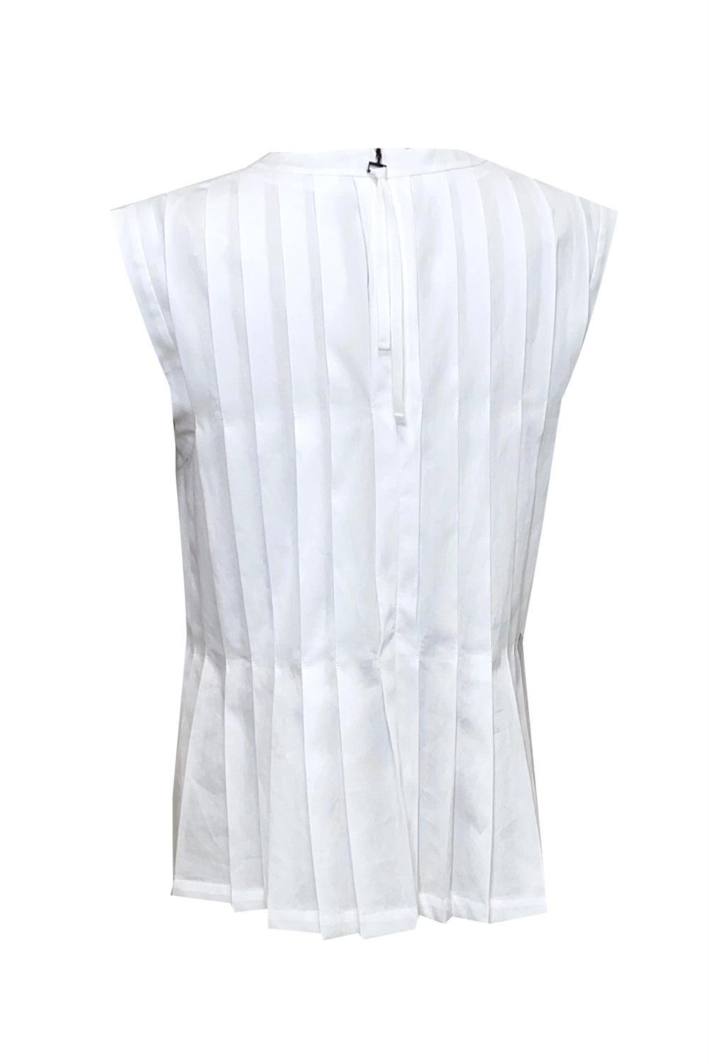 Pleated Sleeveless Shirt-WHITE-32-CLOTHINGTOPBLOUSE-ODEEH