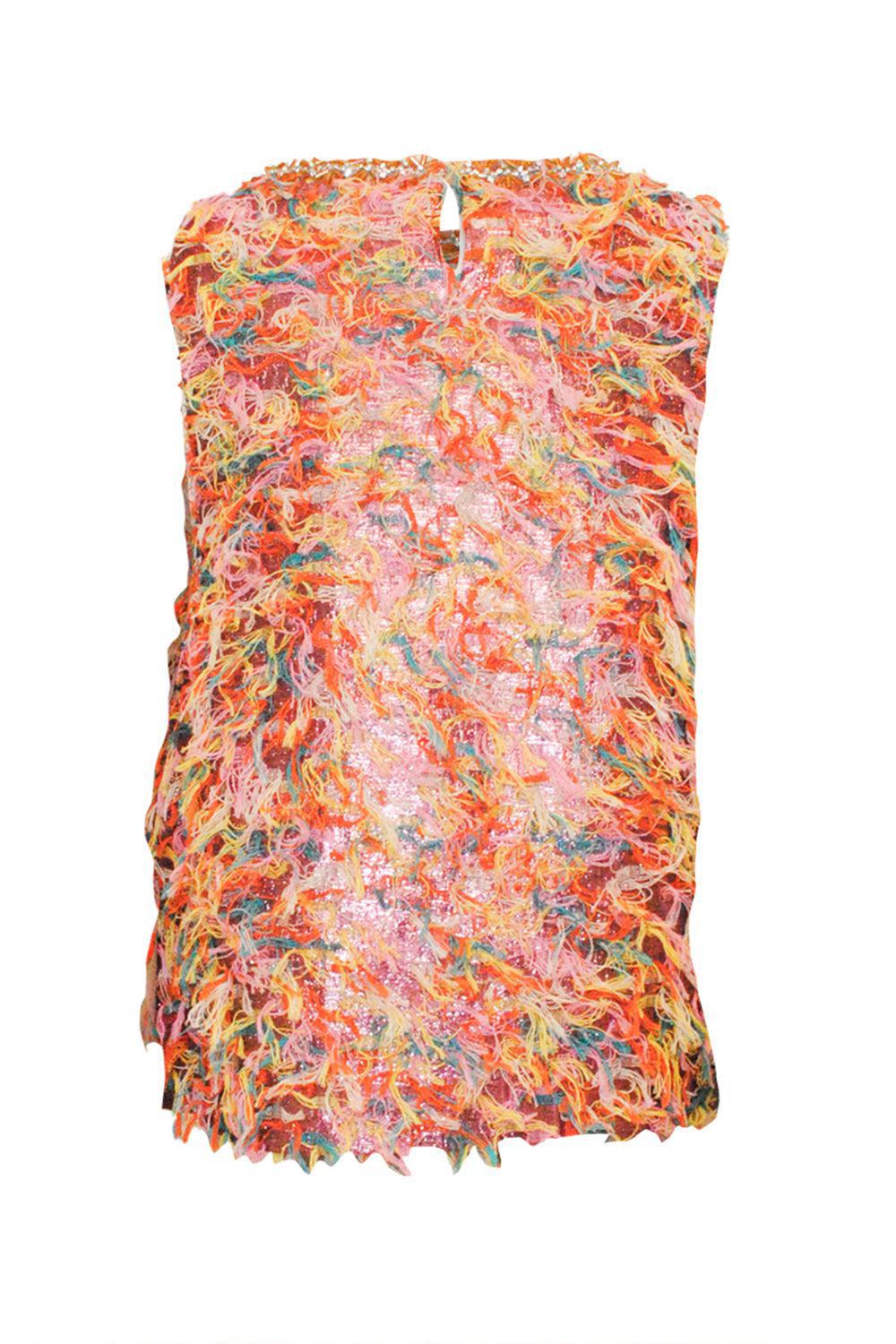 Sleeveless Fringe Top-CANDY-34-CLOTHINGTOPKNITS-ODEEH