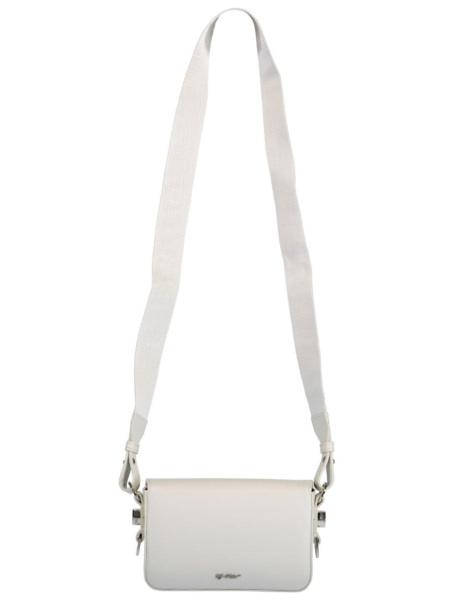 OFF-WHITE-White Diag Mini Flap Bag-OFF WHITE