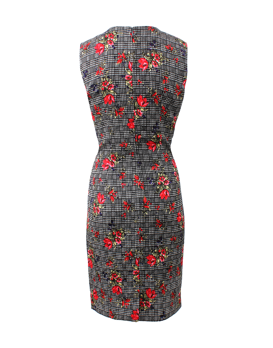 OSCAR DE LA RENTA-Flower Applique Dress-