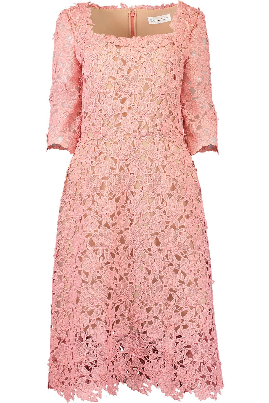 Floral Guipure Lace Midi Dress