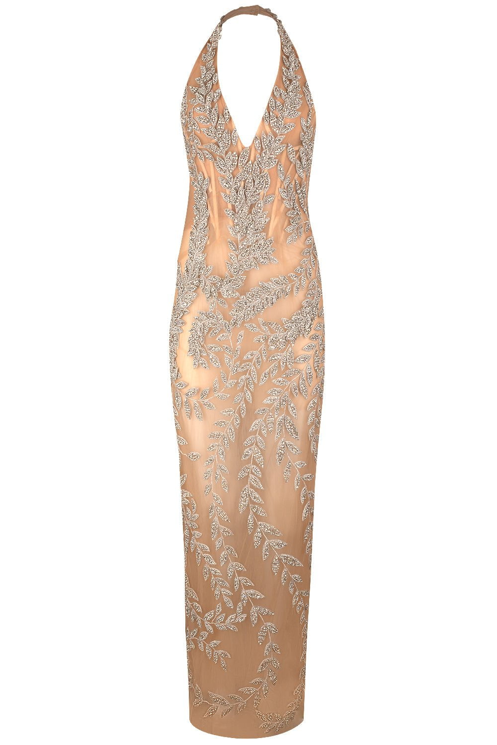 Crystal Leaves Embroidered Column Gown | OSCAR DE LA RENTA Marissa Collections Crystal Leaves Embroidered Column Gown | OSCAR DE LA RENTA Marissa Collections