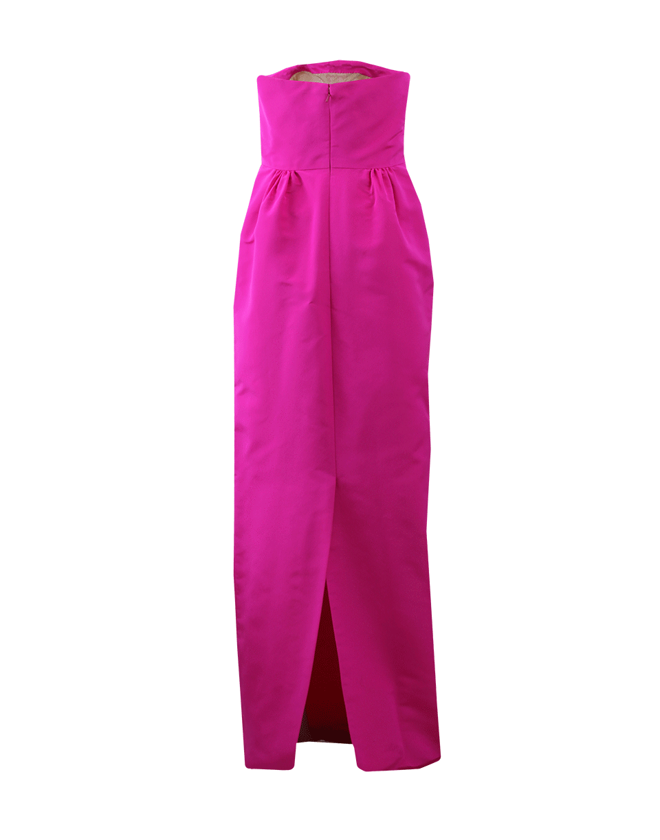 OSCAR DE LA RENTA-Strapless Column Gown-HOT PINK
