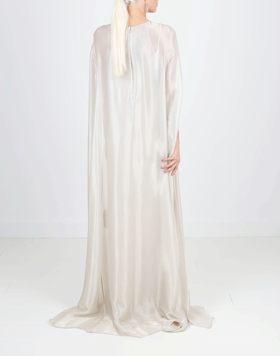 OSCAR DE LA RENTA-Embellished Caftan Gown-PLATINE