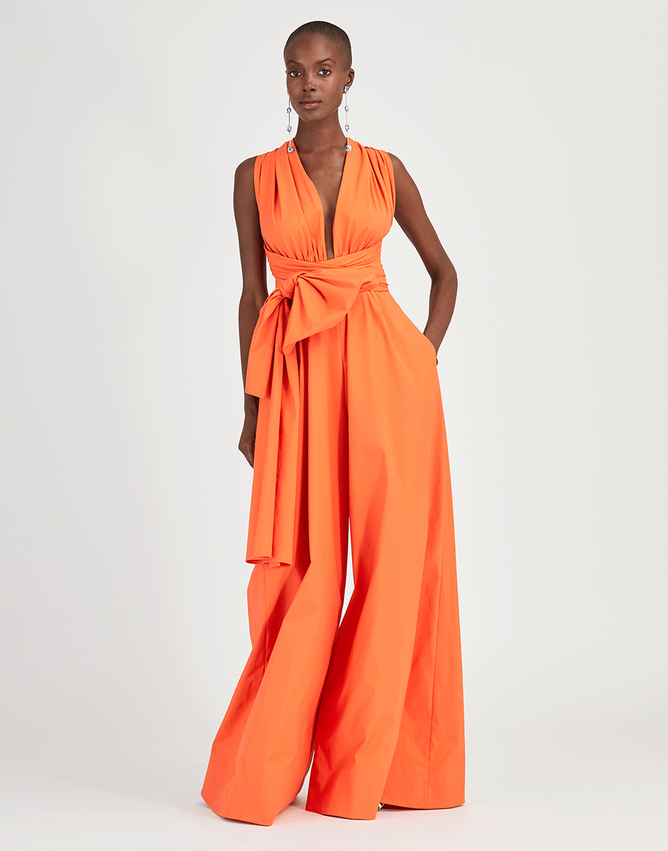 OSCAR DE LA RENTA-Open Back Jumpsuit-