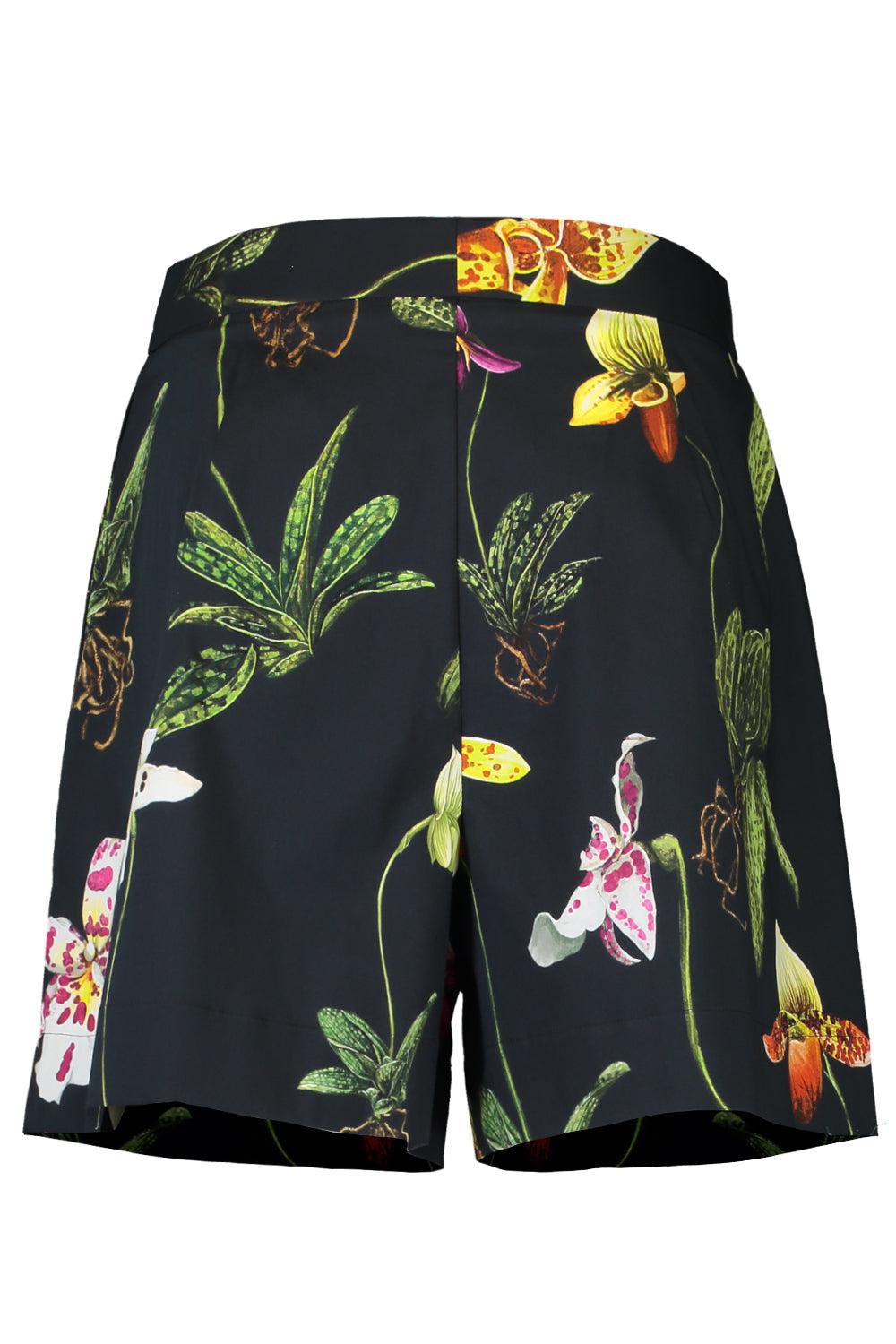 OSCAR DE LA RENTA-Orchid Wide Leg Shorts-