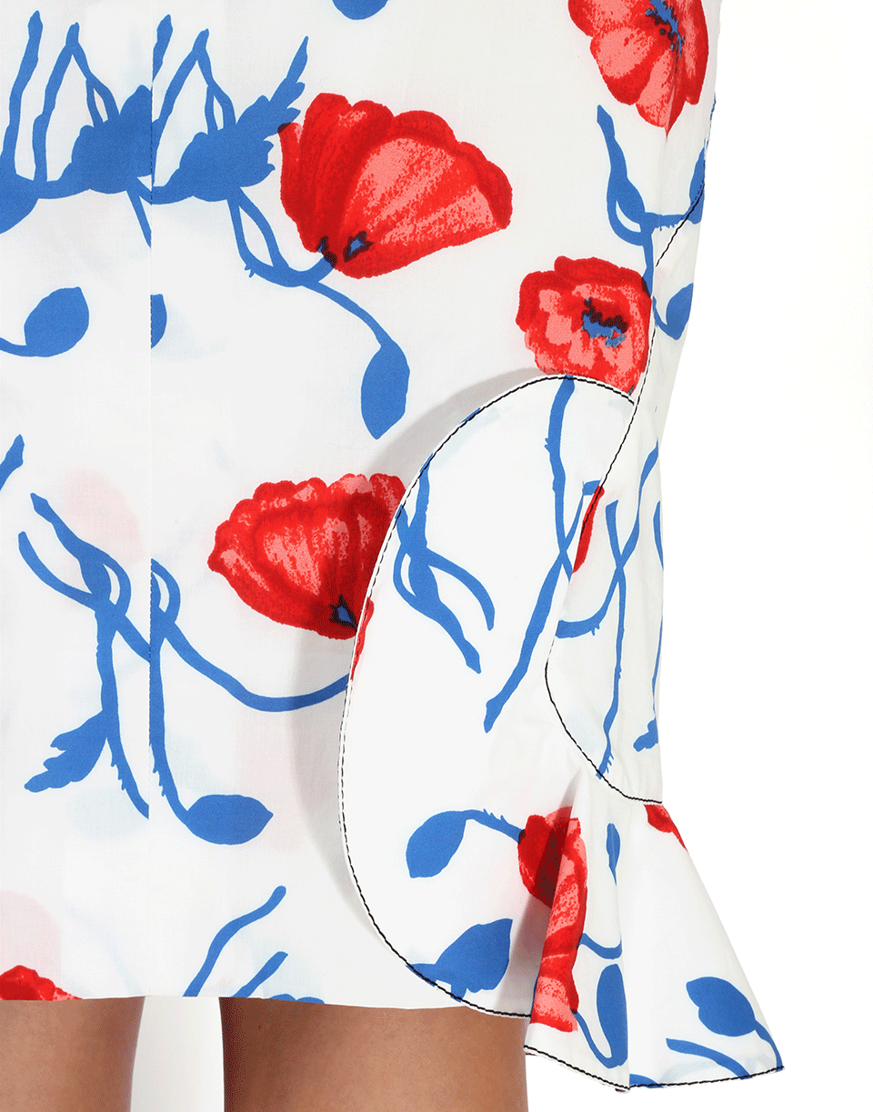 OSCAR DE LA RENTA-Tossed Poppies Skirt-