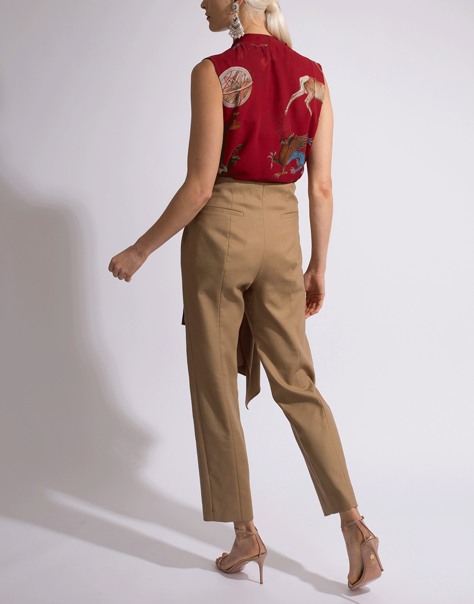 OSCAR DE LA RENTA-Enchanted Forest Chiffon Blouse-