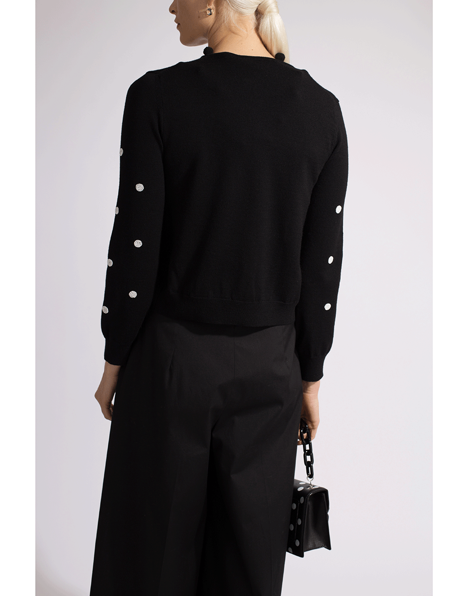OSCAR DE LA RENTA-Sequined Polka Dot Cardigan-