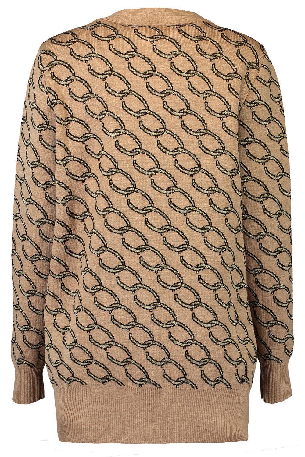 OSCAR DE LA RENTA-Oscar Chain-Link Long Cardigan-