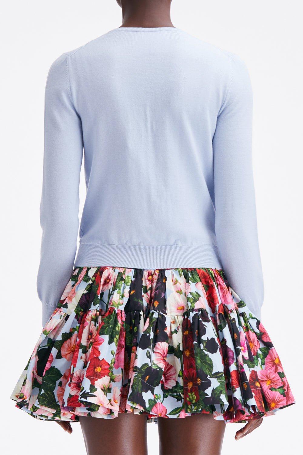 OSCAR DE LA RENTA-Threadwork Embroidered Caridgan-