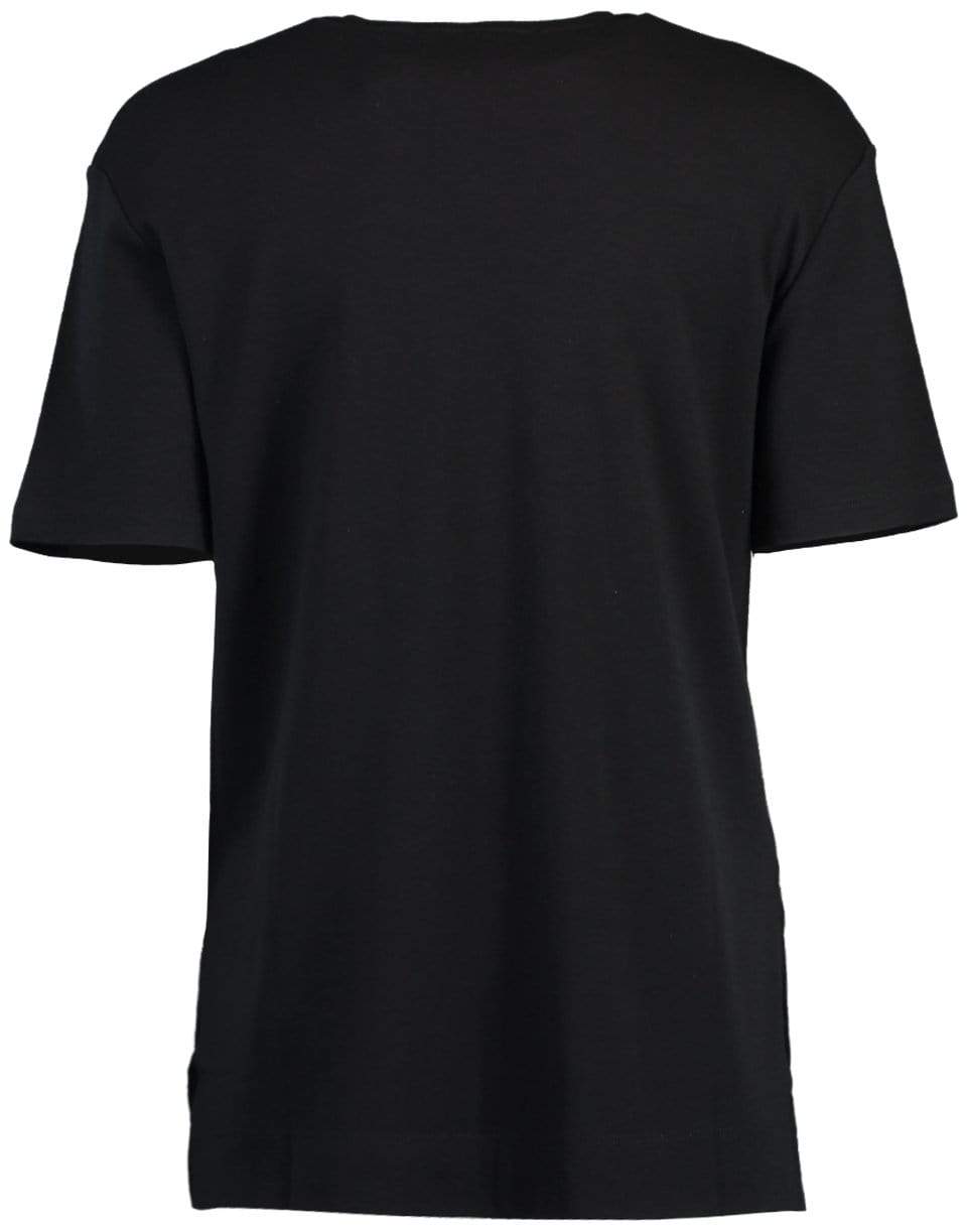 OSCAR DE LA RENTA-Flower Embroidered Tee-