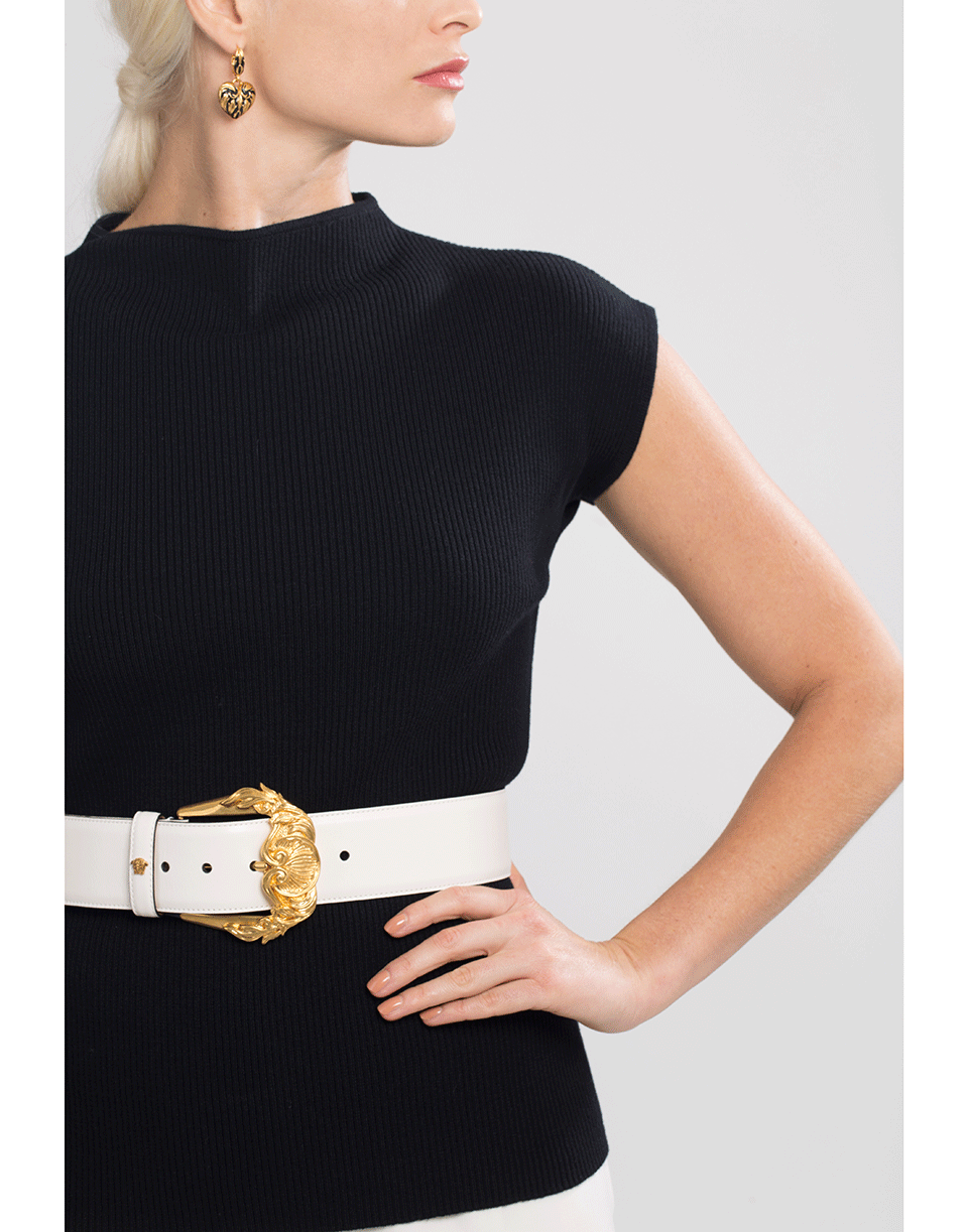 OSCAR DE LA RENTA-Fitted Knit Top-