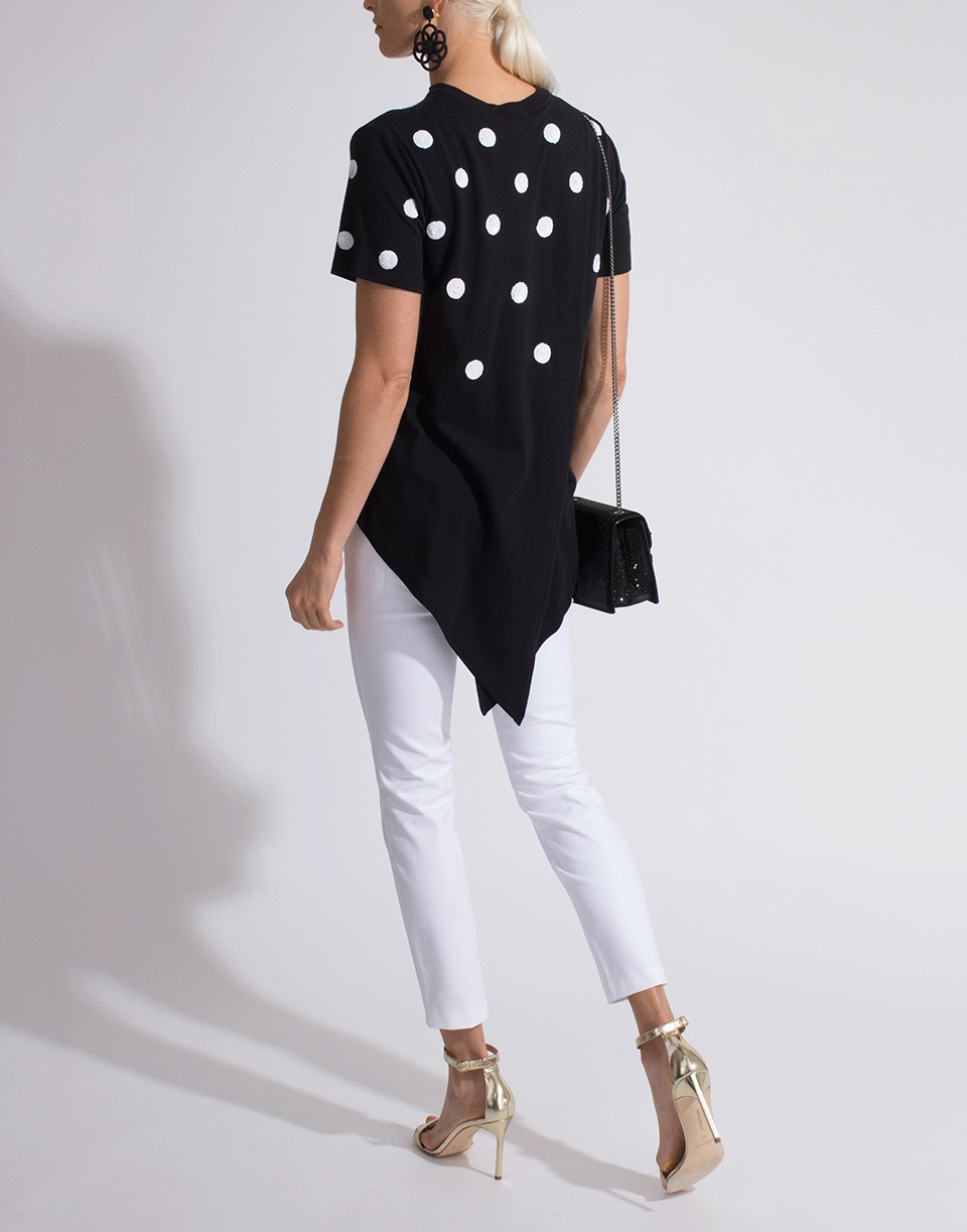 OSCAR DE LA RENTA-Sequin Polka Dot Tee-