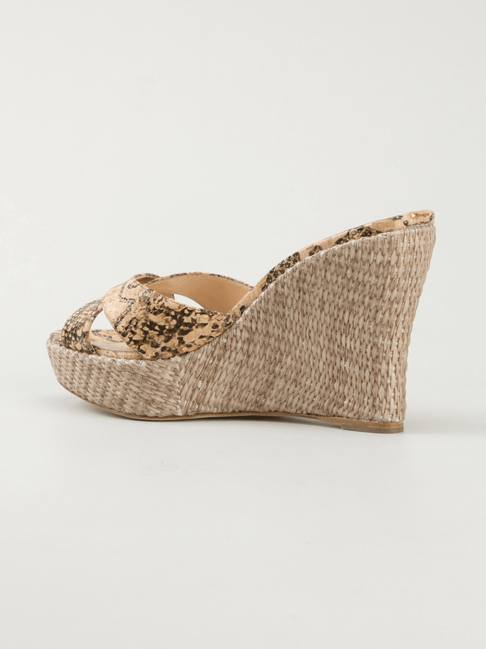 OSCAR DE LA RENTA-Two Strap Wedge Sandal-